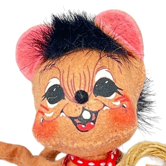 NWOT ANNALEE Native American Indian Boy 6" Mouse with String of Fish 2006 - Picture 3 of 12